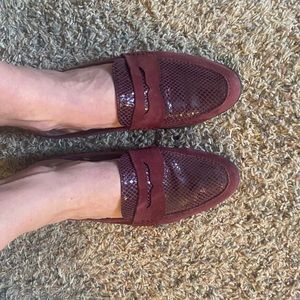 Bass Flex Step Mule Slip on Suede Red Size: 10